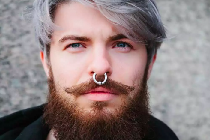 Nose Piercing of Men