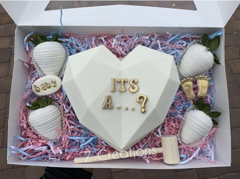 gender reveal breakable chocolate