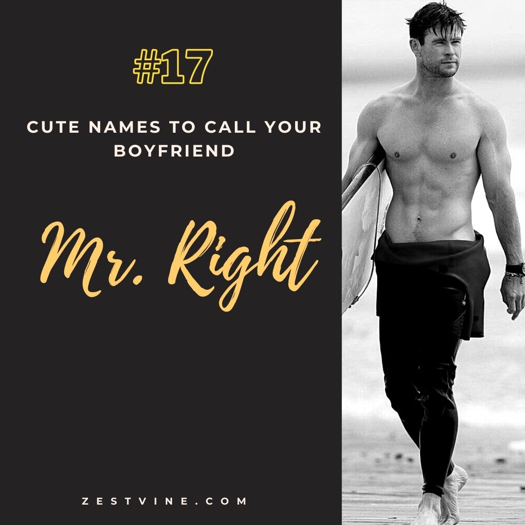 Cute Names To Call Your Boyfriend