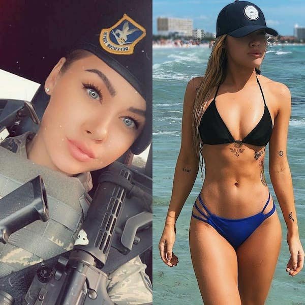 hottest women in and out of uniform