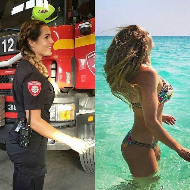 hottest women in and out of uniform