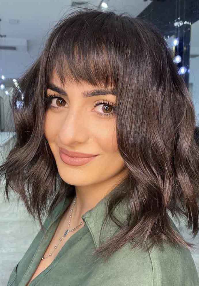 Fringe Shoulder Cut hairstyles for girls