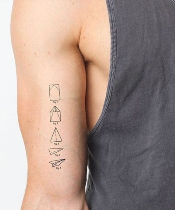 plane small tattoos for men