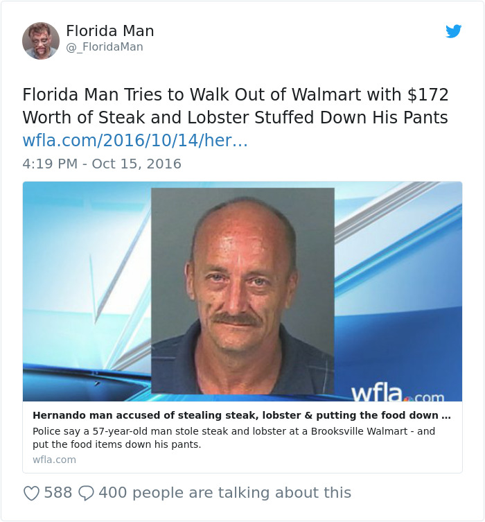 florida man stole steak