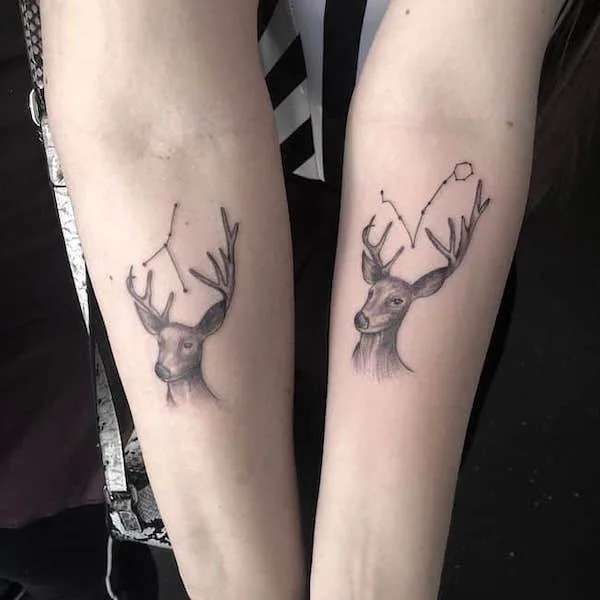 Matching-astrology-Mother Daughter Tattoos