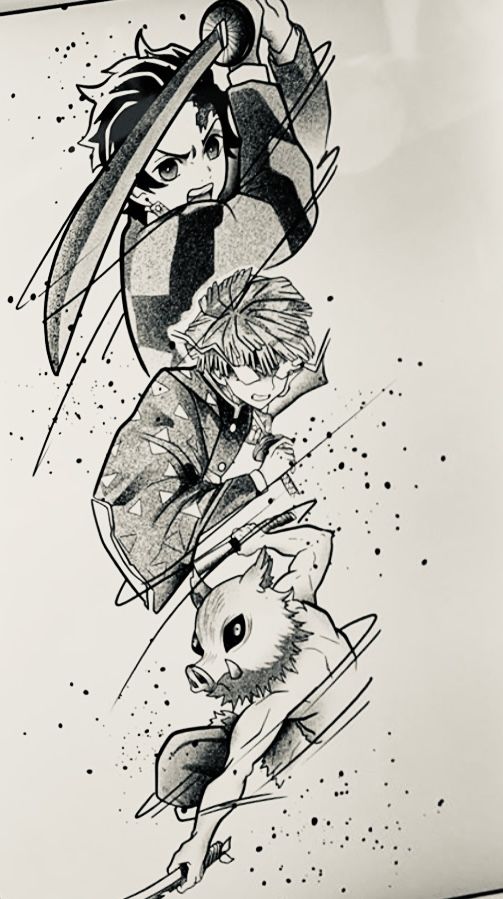 Demon slayer tattoo design 1