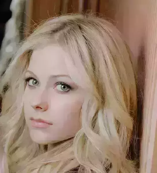 blonde Avril Lavigne without Makeup look