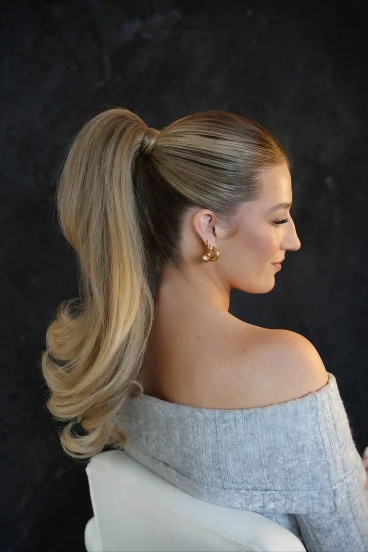sleek ponytail hairstyle