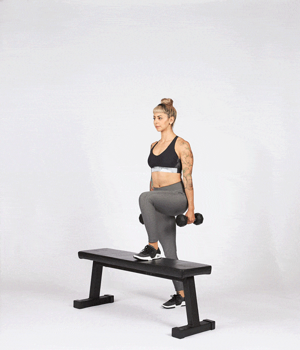 Step-Ups (with dumbbells) for glutes