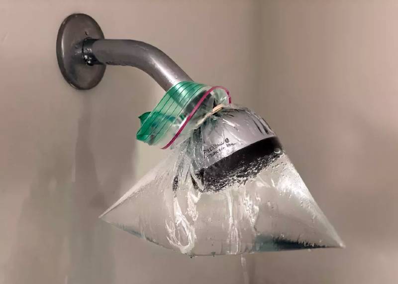 shower head cleaning hack