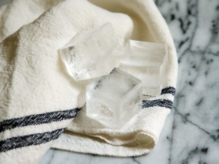 ice cubes helps to get rid of hickey