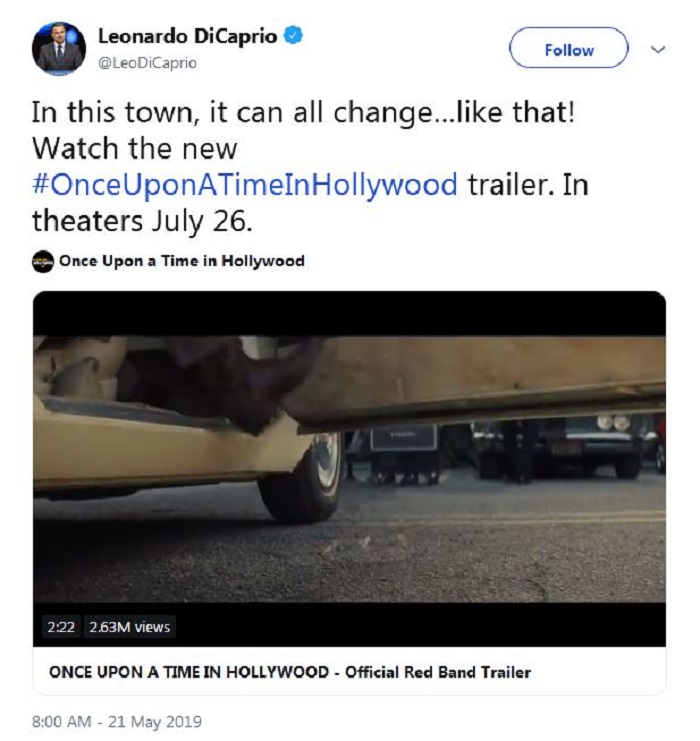 Once Upon A Time In Hollywood 