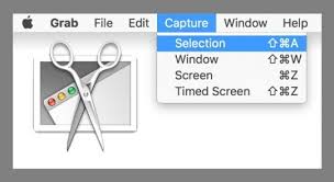 Grab application on mac for screenshot