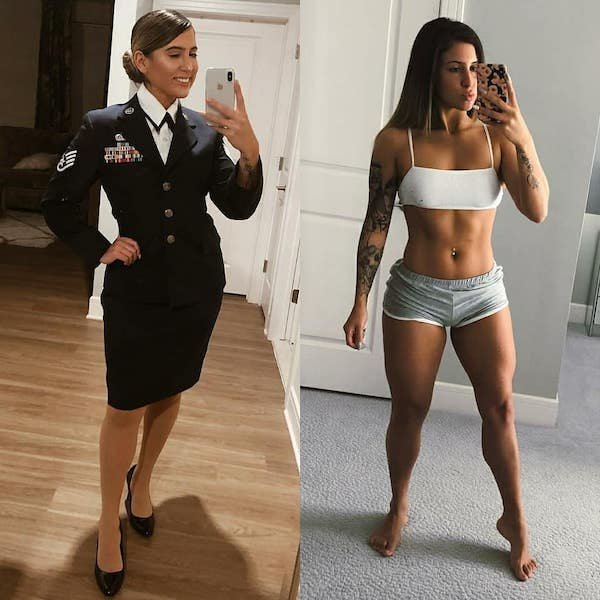 hottest women in and out of uniform