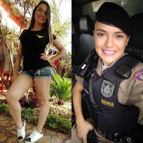 hottest women in and out of uniform