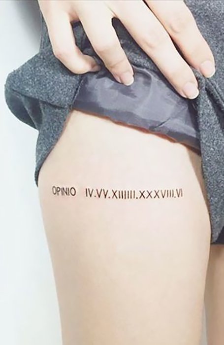 Small thigh Tattoos for females