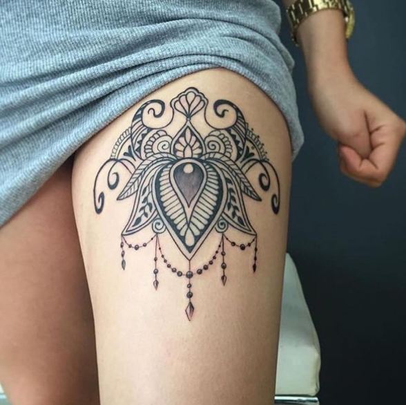 cool-thigh-tattoos for women