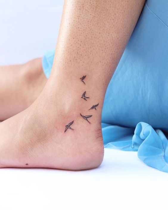 tiny ankle tattoos for women