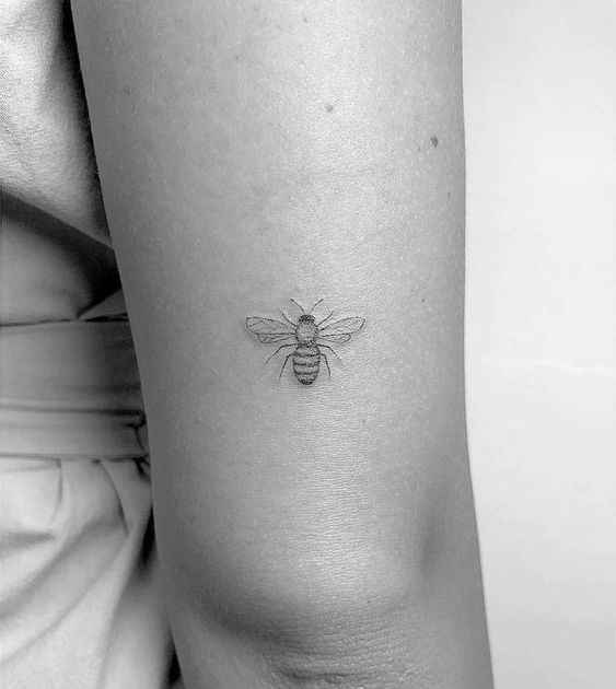 bee arm tattoos for women