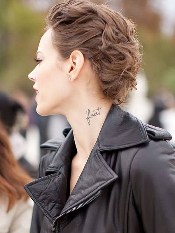 cute neck tattoos for girls