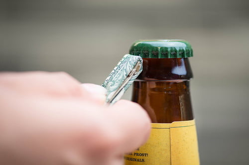 how to open beer bottle from Dollar Bill