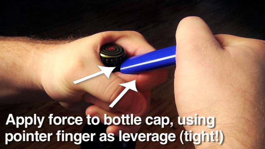 how to open beer bottle from lighter