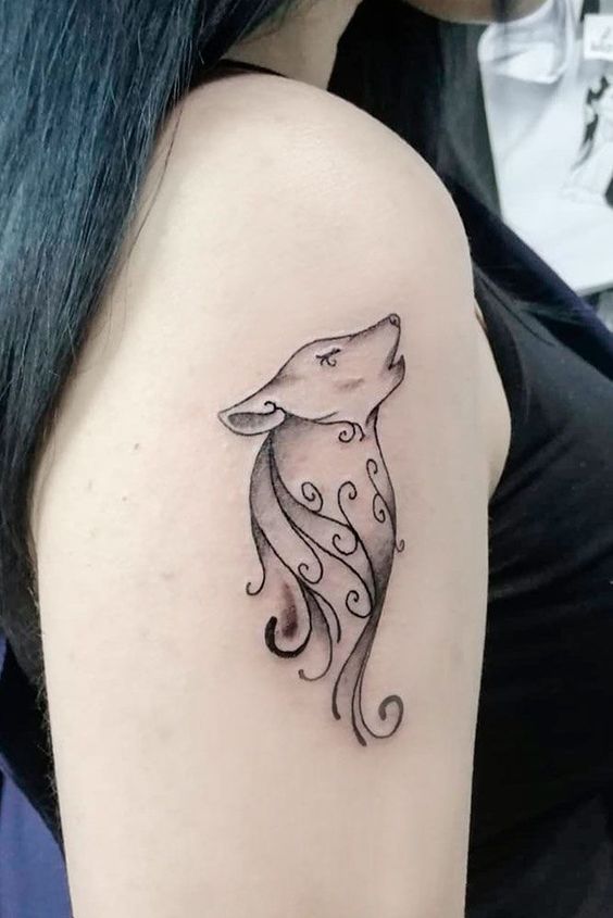 inspiring wolf tattoos for women
