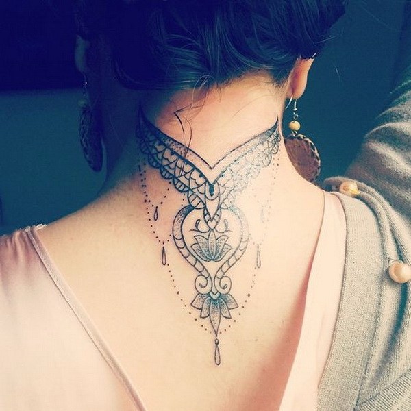 neck tattoo designs for women