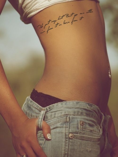 quote rib tattoos for girls