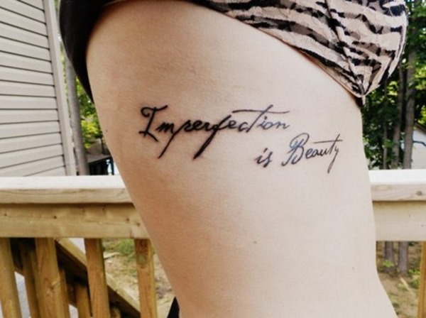 quote side tattoos for women