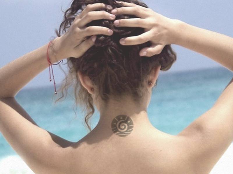 unique neck tattoos for women