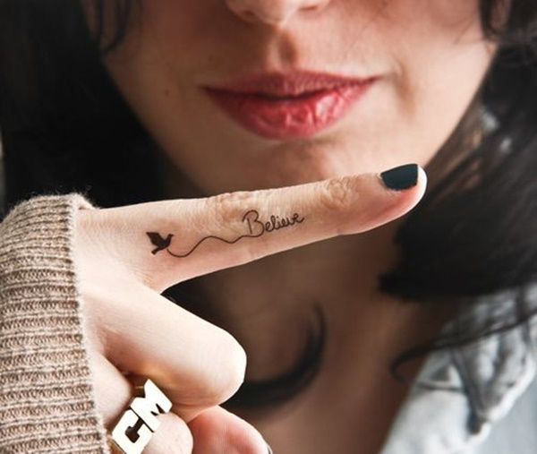 finger tattoos for women 38