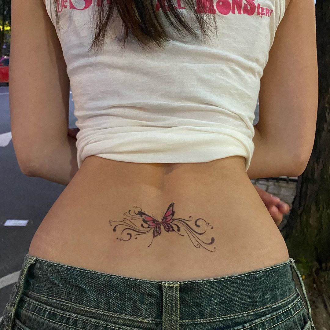 lover back tattoos for women 4