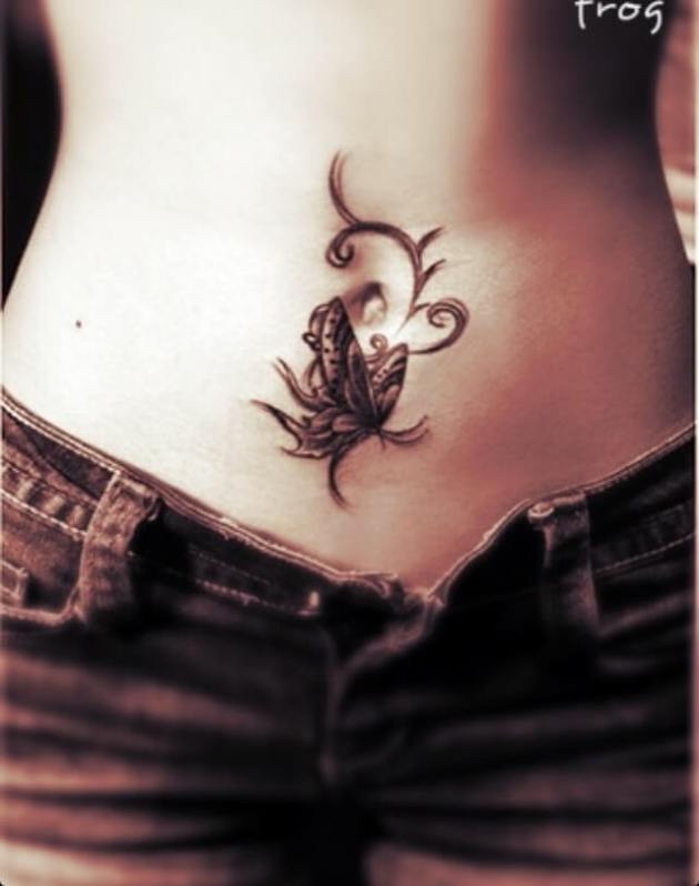 stomach tattoos for women
