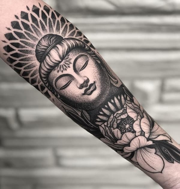 Buddha-Forearm-Tattoos-For-Guys
