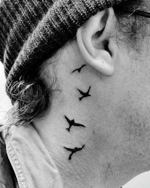 cool neck tattoo for men
