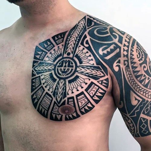 Best-Tribal-Chest-Tattoo-Designs