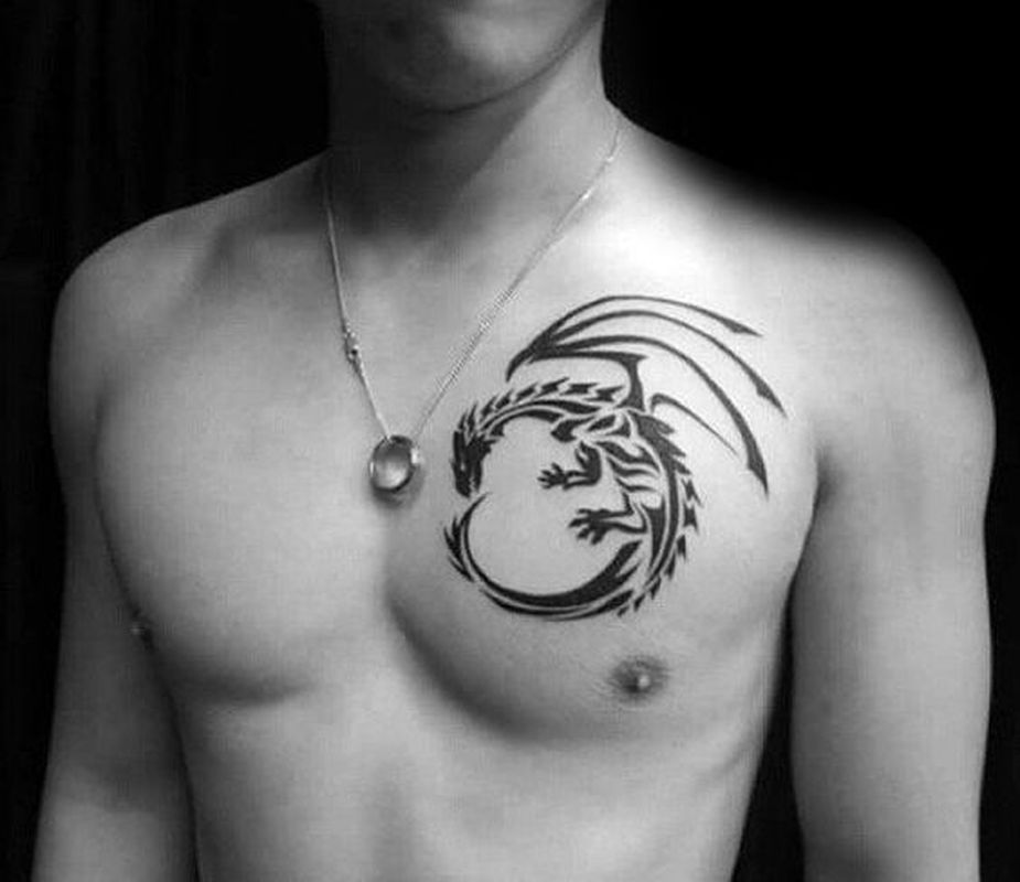 Dragon-mens-chest-tattoo
