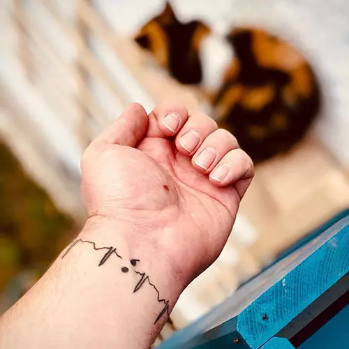 Lifeline Semicolon Tattoo for women