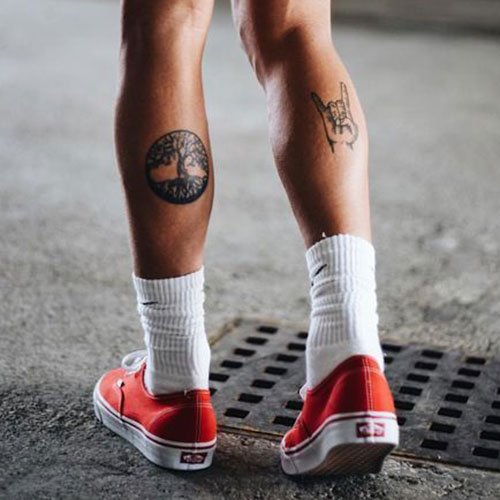Small leg tattoos for men