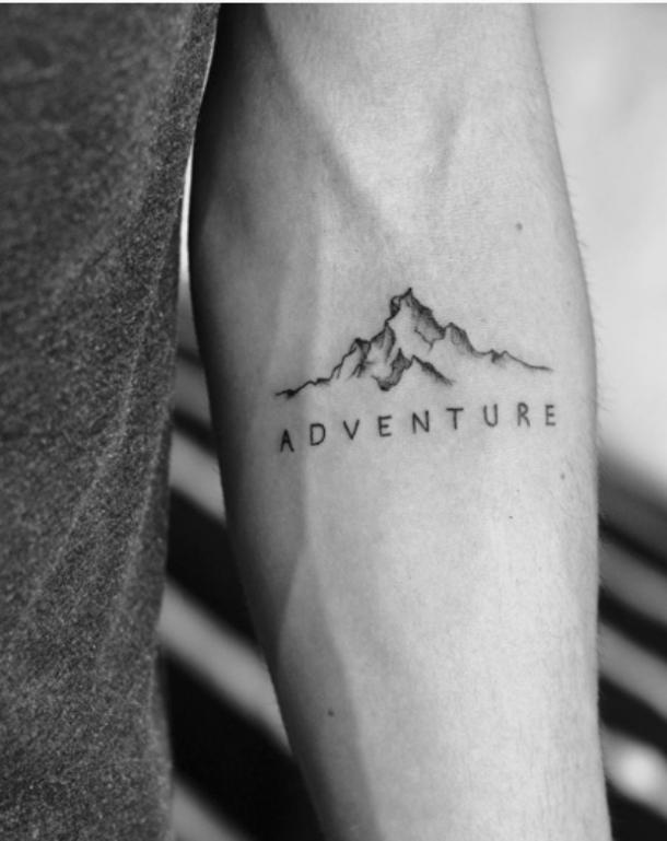adventure small tattoos for men