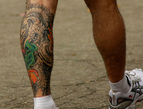 art leg tattoos for men