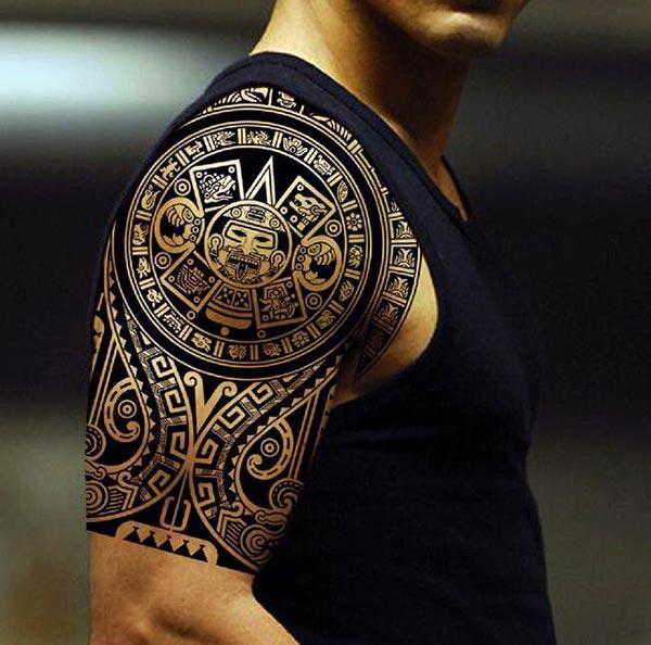 cool tribal shoulder tattoos for men