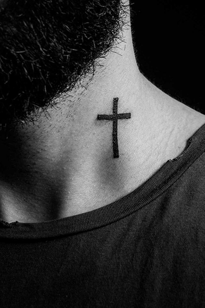 cross small tattoos for men