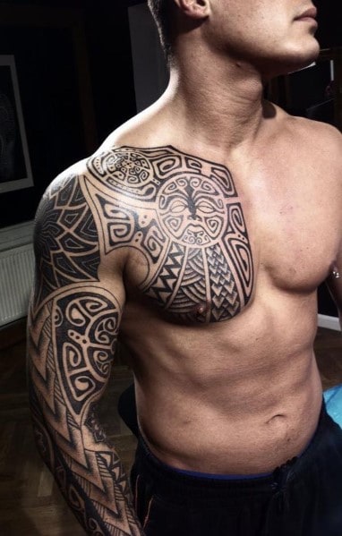 full arm shoulder tattoos for men