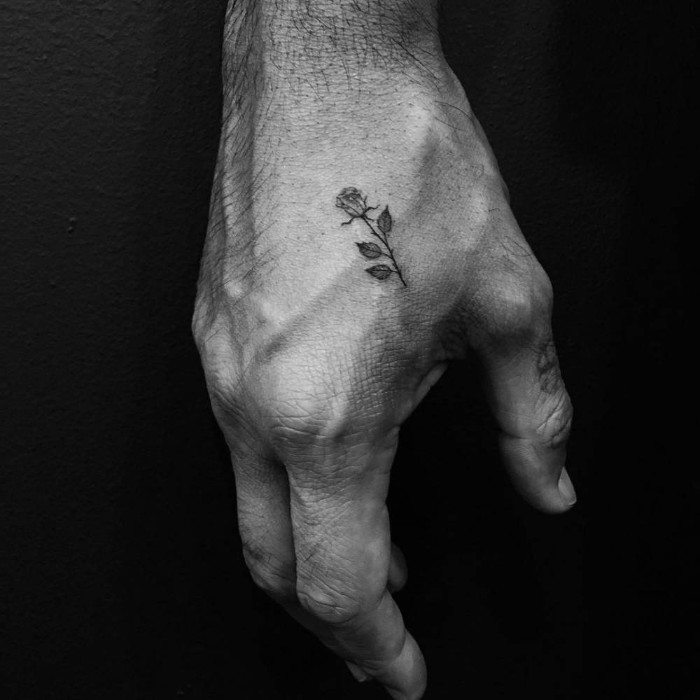 rose small tattoos for men