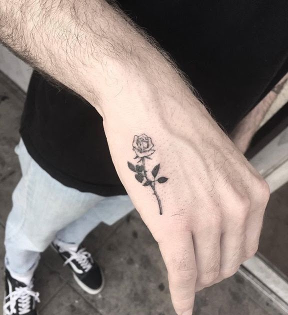 rose small tattoos idea for men