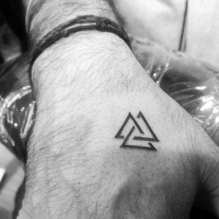 triangle small tattoos for men