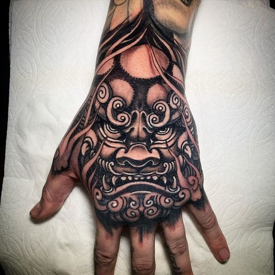 mask Hand Tattoos For Men