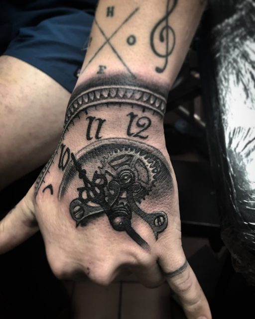 time Hand Tattoos For Men